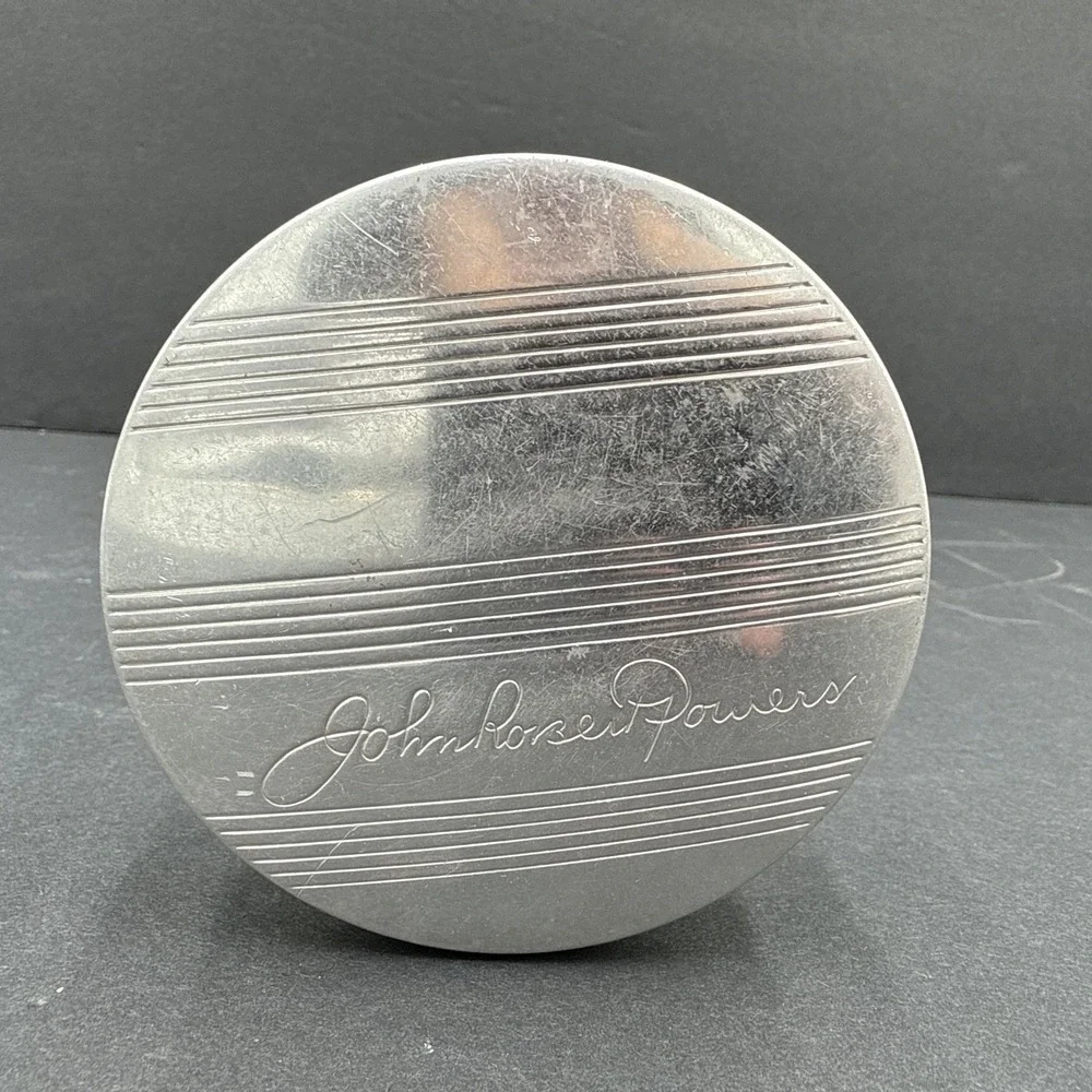 VTG 1950s John Robert powers‎ Glass compact Powder JAR Vanity Cosmetics makeup